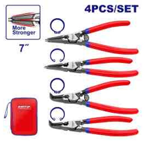 EPLSC7411, 4 Pcs circlip pliers set Professional Hand Tool Set for Maintenance and Repair Work